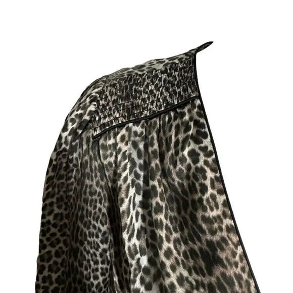 Generation Love 100% silk wrap top blouse Animal leopard print size small - Picture 7 of 12